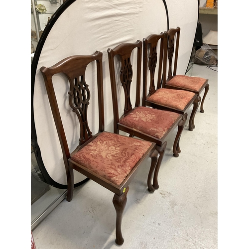 242 - 4 MAHOGANY DINING CHAIRS A/F