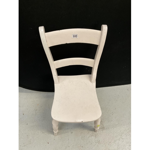 245 - PAINTED VICTORIAN KITCHEN CHAIR