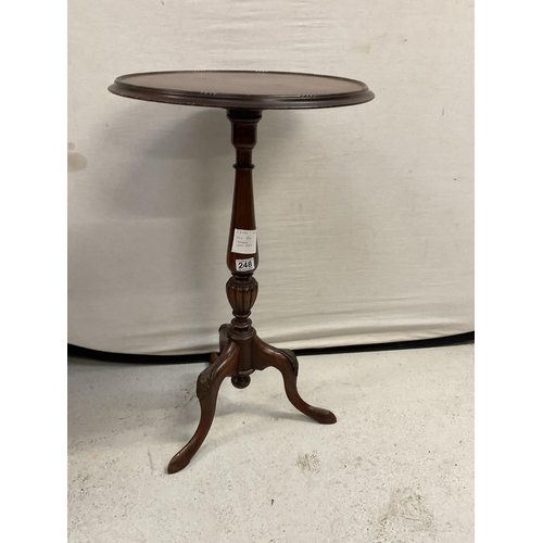 248 - VICTORIAN RED WALNUT WINE TABLE H30