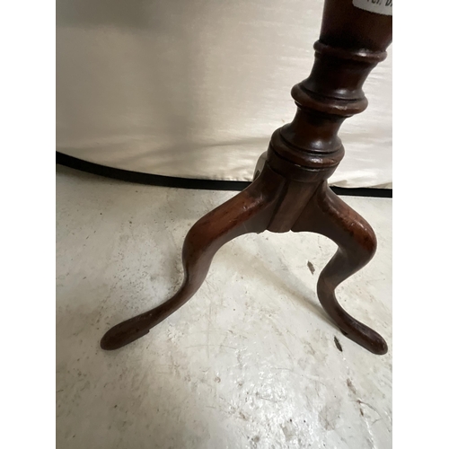 251 - EARLY MAHOGANY HEXAGON TOP WINE TABLE H28