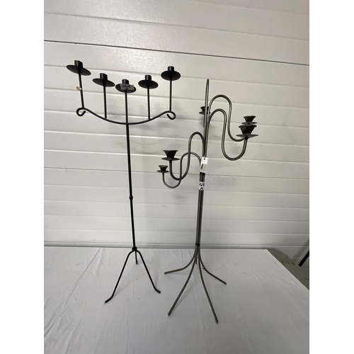 268A - 2 METAL CANDLEABRA'S - TALLEST H37