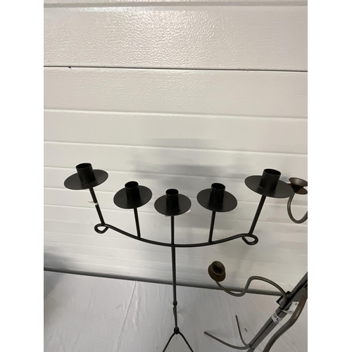 268A - 2 METAL CANDLEABRA'S - TALLEST H37