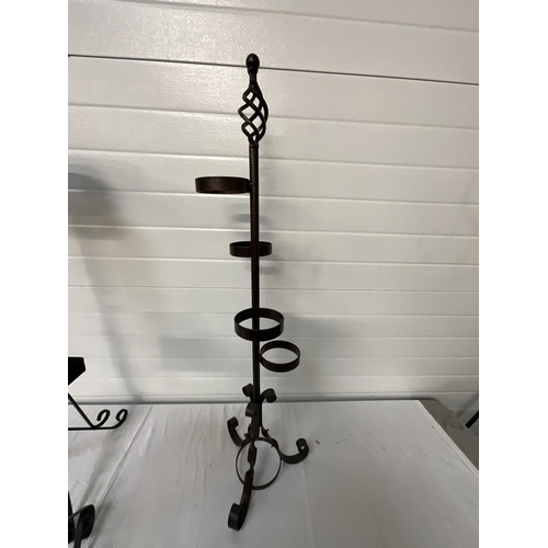 273A - QTY OF METAL FLOWER DISPLAY STANDS - TALLEST H41