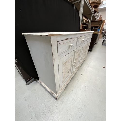 302 - PAINTED PINE 4 DOOR SIDEBOARD H36