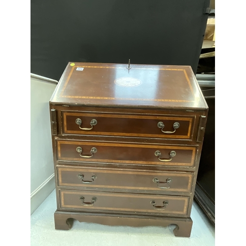 303 - REPRODUCTION MAHOGANY INLAID BUREAU H39