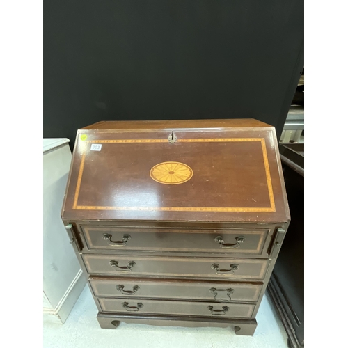 303 - REPRODUCTION MAHOGANY INLAID BUREAU H39