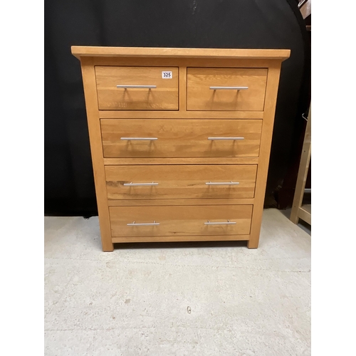 325 - MODERN LIGHT OAK 2 OVER 3 BEDROOM CHEST