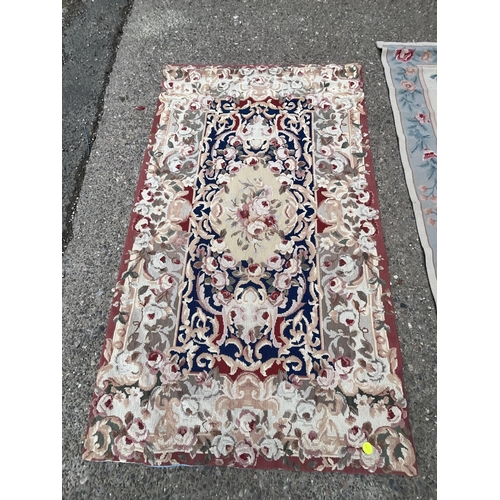 327 - 2 VINTAGE PATTERENED CARPETS 45