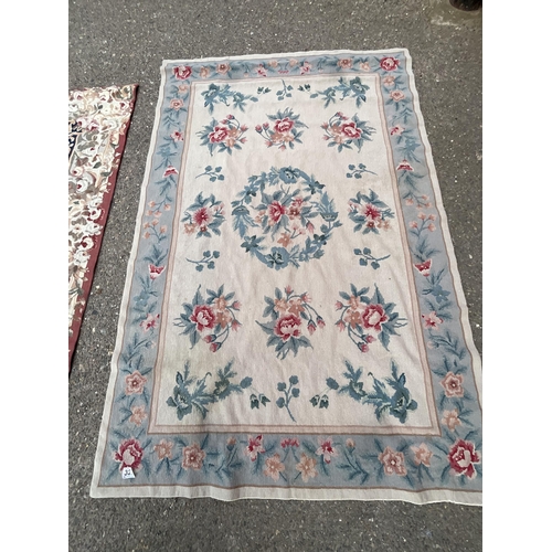 327 - 2 VINTAGE PATTERENED CARPETS 45