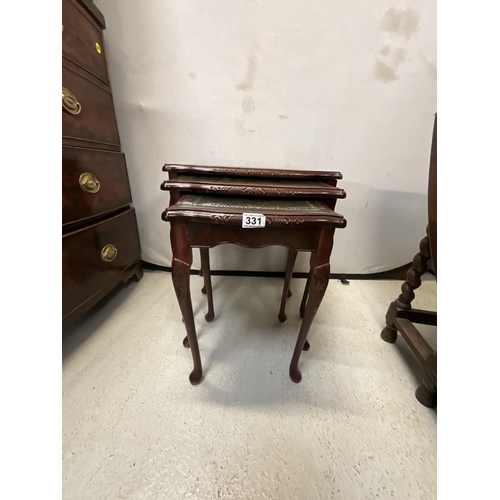 331 - REPRODUCTION MAHOGANY NEST OF TABLES H22