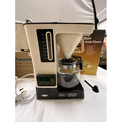 382 - BOXED RICE COOKER, COFFEE MAKER AND A DEEP FAT FRYER