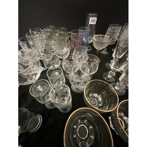 388 - 2 BOXES OF GLASSWARE