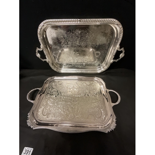 391 - BOX OF SILVER PLATED WARE