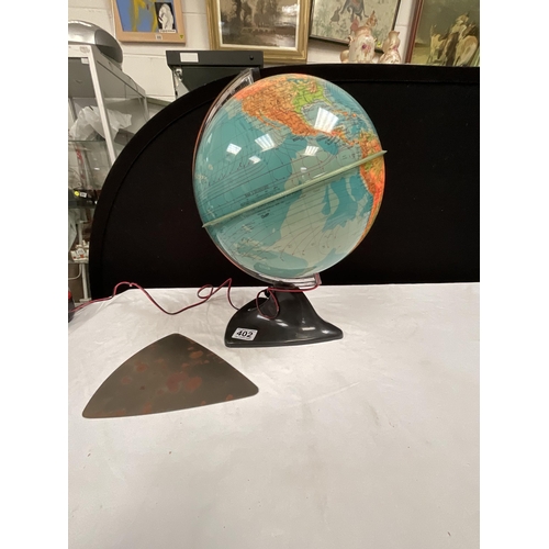 402 - VINTAGE DESK GLOBE LIGHT H15