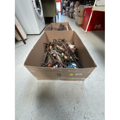 406 - 2 BOXES OF VICTORIAN AND LATER TOOLS