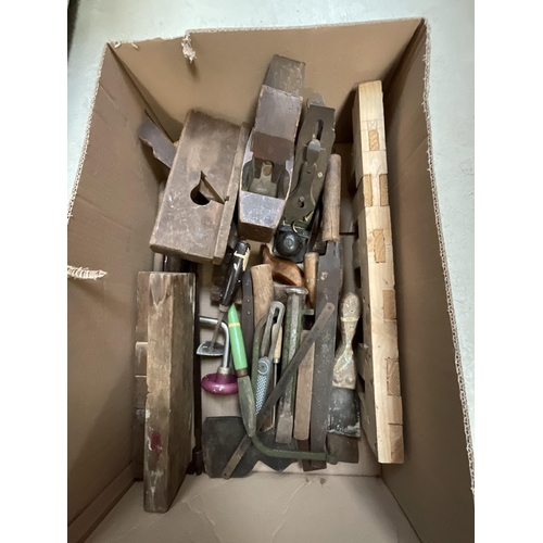 406 - 2 BOXES OF VICTORIAN AND LATER TOOLS