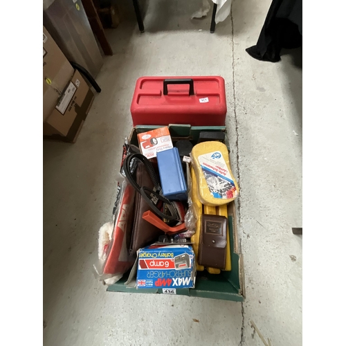 436 - BOX OF HARDWARE AND TOOL BOX AND CONTENTS