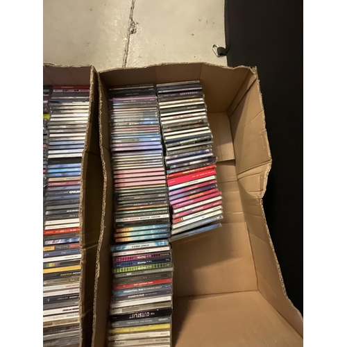 374 - 2 BOXES AND CRATE OF CD'S AND DVD'S