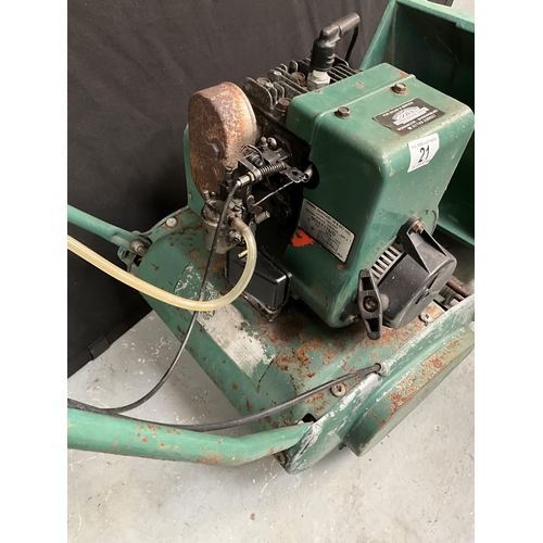 21 - VINTAGE PETROL LAWNMOWER QUALCAST SUFFOLK PUNCH 30