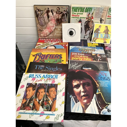 22 - 2 CASES OF LP RECORDS TO INCLUDE ELVIS, COUNTRY MUSIC ETC