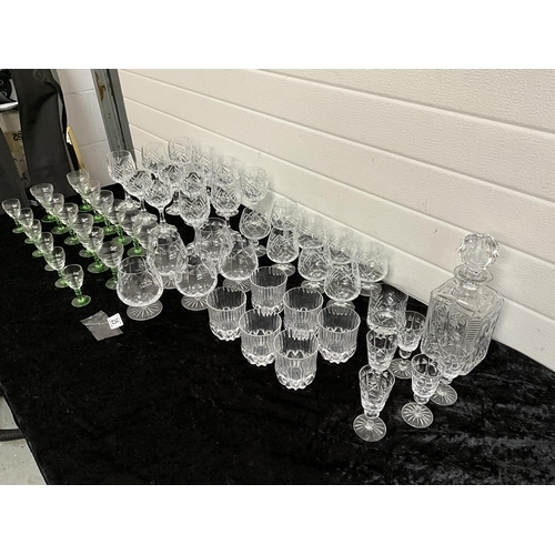 25 - QTY OF GLASSES TO INCLUDE CUT GLASS , WINE GLASSES ETC