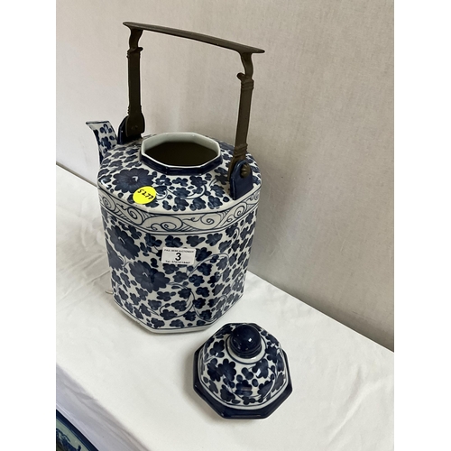 3 - REPRODUCTION ORIENTAL STYLE CHINA KETTLE