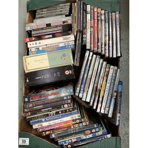 59 - 2 BOXES OF CD'S AND DVD'S