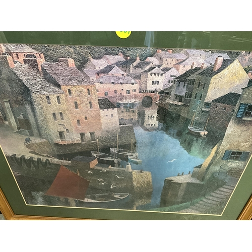 60 - FRAMED GLAZED PRINT OF HARBOUR SCENE 25