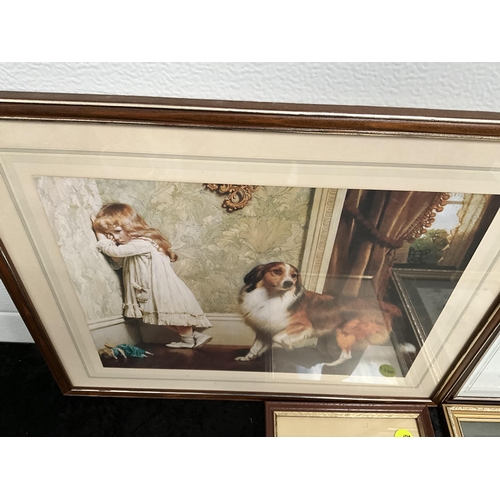 64 - 4 FRAMED PRINTS OF DOGS - LARGEST 22