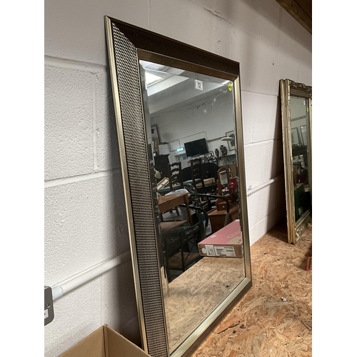 72 - MODERN FRAMED WALL MIRROR 35