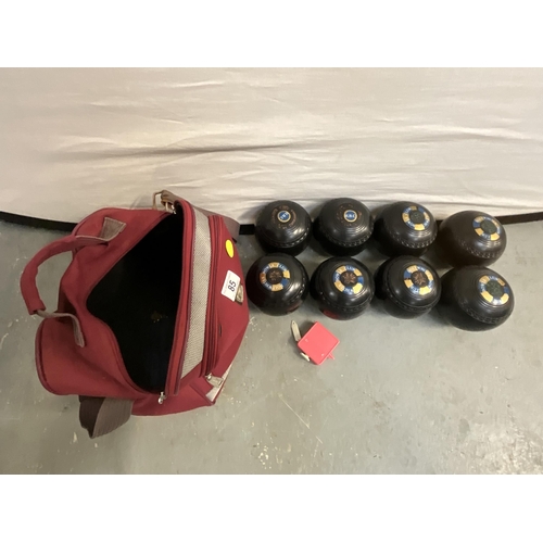 85 - BAG CONTAINING 8 BOWLS