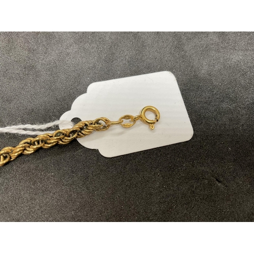 163 - 9CT GOLD ROPE CHAIN - STAMPED W 8.8G