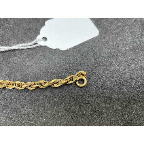 163 - 9CT GOLD ROPE CHAIN - STAMPED W 8.8G