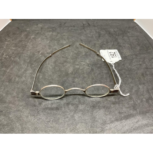 192 - HALLMARK SILVER FOLDING SPECTACLES IN ORIGINAL CASE TOTAL WEIGHT 35G