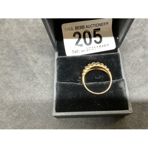 205 - 9CT ROPE STYLE RING TESTS GOLD HALLMARK WORN WEIGHT 4.09G