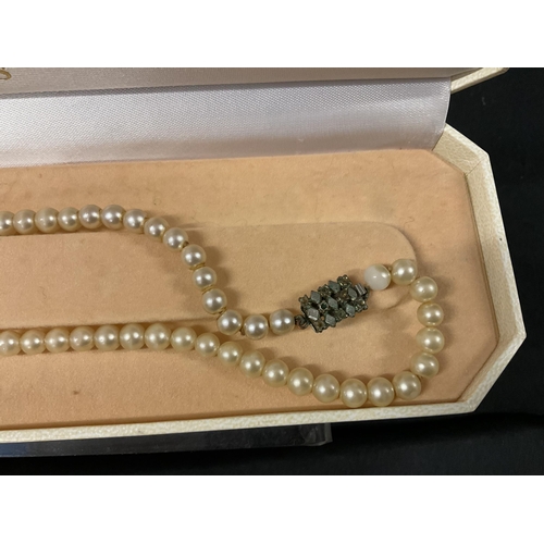 215A - 2 BOXED SET OF STRING IMATATION PEARLS