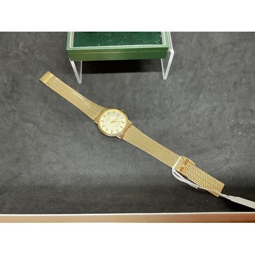 228 - GENTS GOLD PLATED ROTARY WRIST WATCH IN BOX