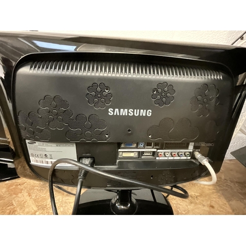 SAMSUNG 19" DTV MONITOR WITH 3 TIER GLASS TV STAND