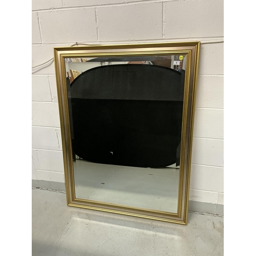 1 - LARGE MODERN BEVEL EDGED WALL MIRROR 53