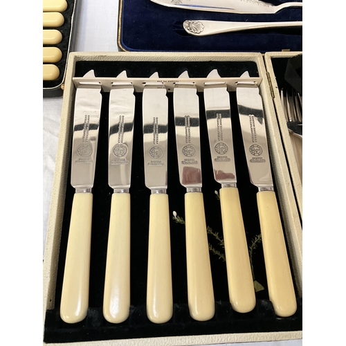 20 - 4 CASED BOXES OF VINTAGE FLATWARE