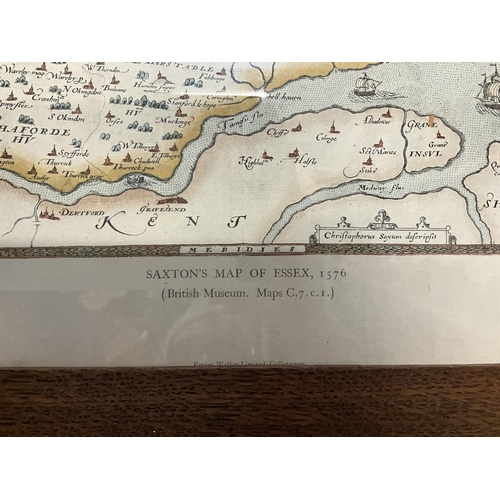 3 - FRAMED SAXTONS MAP OF ESSEX 27