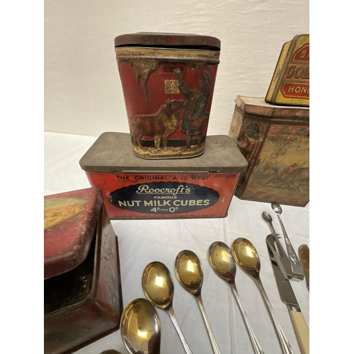 48 - BOX OF VICTORIAN BISCUIT TINS ETC