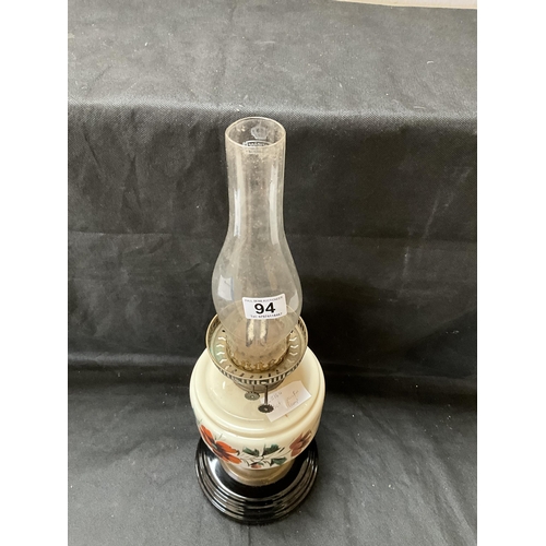 94 - VICTORIAN OIL LAMP COMPLETE WITH FUNNEL A/F