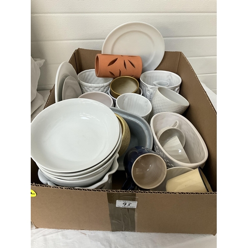 95 - 3 BOXES OF CHINA ETC TO INCLUDE PORTMEIRION LARGE SHELLS ETC