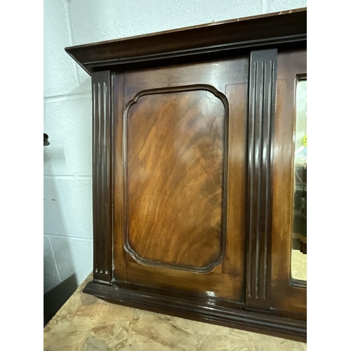 131 - EDWARDIAN MAHOGANY OVER MANTLE MIRROR 22