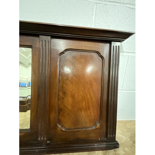 131 - EDWARDIAN MAHOGANY OVER MANTLE MIRROR 22