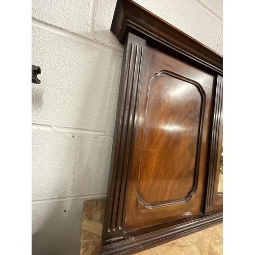 131 - EDWARDIAN MAHOGANY OVER MANTLE MIRROR 22