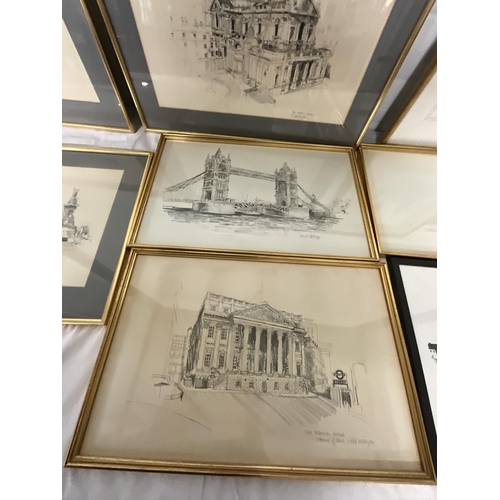 144 - QTY OF GILT FRAMED ARCHITECTURAL PRINTS - 15