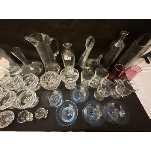 152 - 2 BOXES OF GLASSWARE