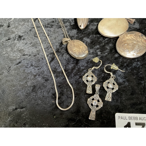 175 - QTY OF SILVER JEWELLERY ETC